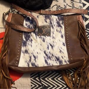 western fringe lv purse